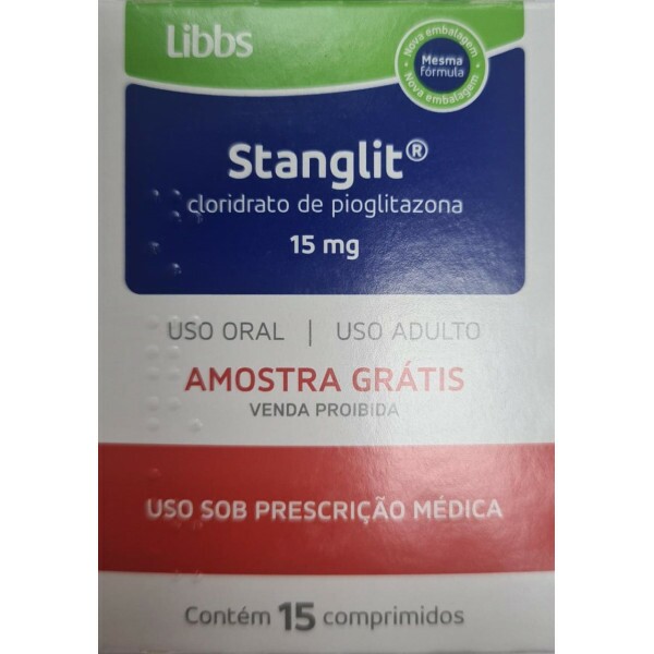 Stanglit - Cloridrato De Pioglitazona 15mg - 15 Comprimidos